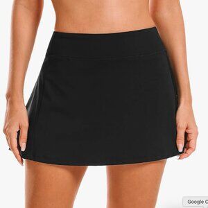Stelle Women's Athletic High Waisted Skirt with Inner Shorts - Size Medium